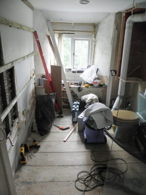 In Progress full bathroom rebuild 1 in progress