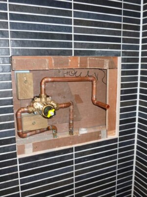 In Progress new shower mixer in progress