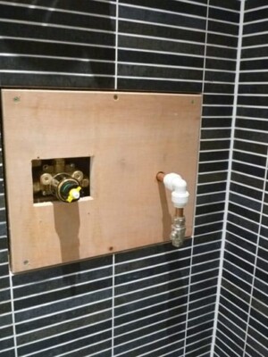 In Progress new shower mixer in progress