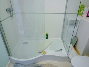 Replace bath with shower - Completed replace bath with shower - completion