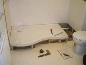 In Progress replace bath with shower - In progress