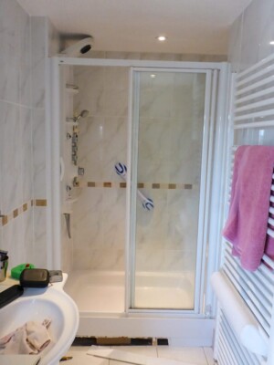 Before shower refurbishment - before