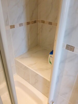 Before shower refurbishment - before